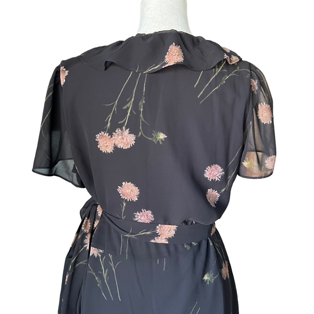 MADEWELL Georgette Ruffle-Wrap Mini Dress in Aster Portrait - Picture 8 of 10